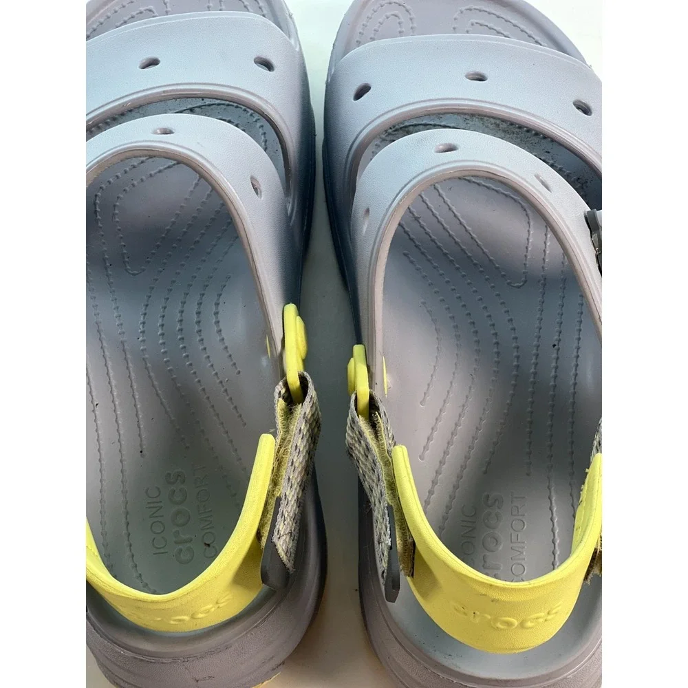 Crocs Men's Sandal Size 13 Grey All-Terrain Clogs Lightweight‎ Comfort Shoes